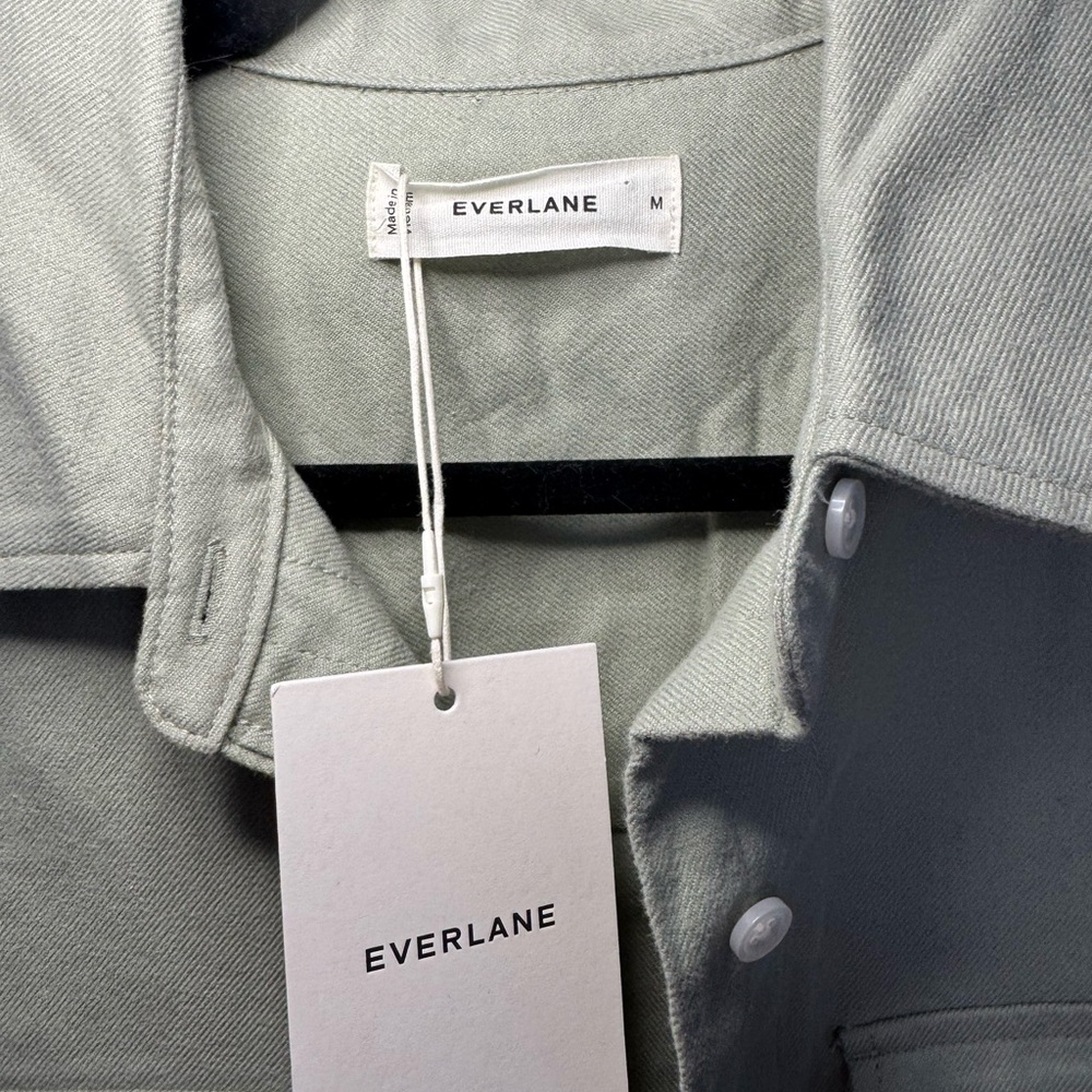 NWT Everlane womens Sage Green Shirt Jacket utility - Picture 2 of 4